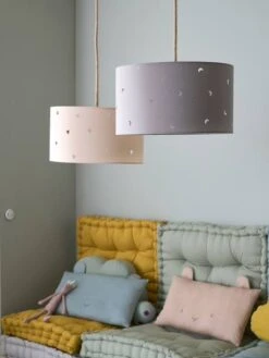 Abat-jour à Suspendre Motifs Perforés Rose Poudré - Vertbaudet -Meubles Pour Enfants Magasin abat jour a suspendre motifs perfores 5