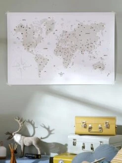 Affiche Carte Du Monde LES PETITES DATES Marron Imprimé - Les Petites Dates -Meubles Pour Enfants Magasin affiche carte du monde les petites dates 4