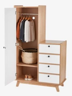 Armoire Vintage Blanc Clair Uni - Vertbaudet -Meubles Pour Enfants Magasin armoire vintage 5
