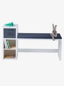 Banc De Lecture + Rangement LIGNE REGLISSE Blanc/gris Foncé - Vertbaudet 8 Banc De Lecture + Rangement LIGNE REGLISSE Blanc/gris Foncé - Vertbaudet -Meubles Pour Enfants Magasin banc de lecture rangement ligne reglisse 3