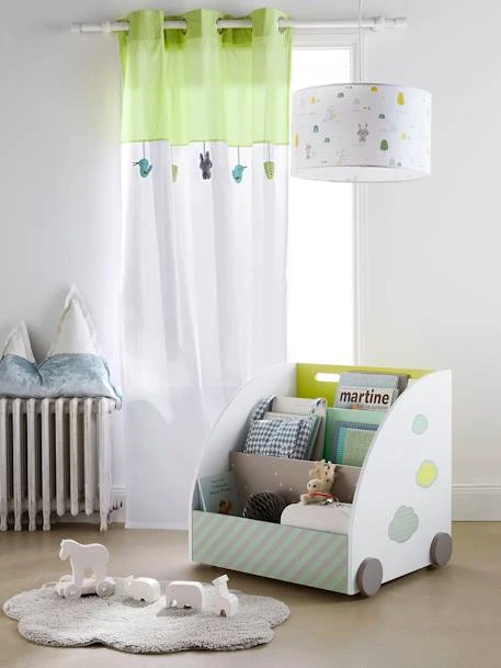 Bibliothèque à Roulettes Pic-nic Blanc - Vertbaudet 2 Bibliothèque à Roulettes Pic-nic Blanc - Vertbaudet – Image 2