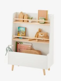 Bibliothèque Avec Fond Réversible Hanoï Blanc - Vertbaudet -Meubles Pour Enfants Magasin bibliotheque avec fond reversible hanoi 2