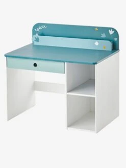 Bureau Maternelle ROAAR Blanc Moyen Uni Avec Decor - Vertbaudet -Meubles Pour Enfants Magasin bureau maternelle roaar 4