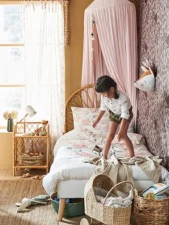 Cadre De Lit LIGNE CONFETTI Blanc/bois - Vertbaudet -Meubles Pour Enfants Magasin cadre de lit ligne confetti 2