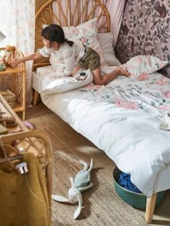 Cadre De Lit LIGNE CONFETTI Blanc/bois - Vertbaudet -Meubles Pour Enfants Magasin cadre de lit ligne confetti 3