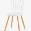 Chaise Enfant Basic, Assise H 45 Cm Blanc/bois - Vertbaudet