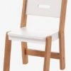 Chaise Maternelle, Assise 30 Cm LIGNE ARCHITEKT Blanc/bois - Vertbaudet