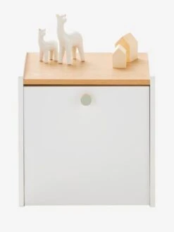 Chevet Avec Bac à Roulettes LIGNE CONFETTI Blanc - Vertbaudet -Meubles Pour Enfants Magasin chevet avec bac a roulettes ligne confetti 2