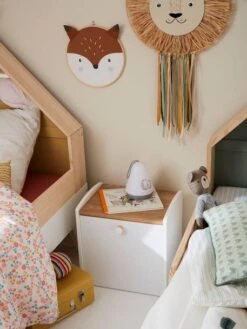 Chevet Avec Bac à Roulettes LIGNE CONFETTI Blanc - Vertbaudet -Meubles Pour Enfants Magasin chevet avec bac a roulettes ligne confetti 3