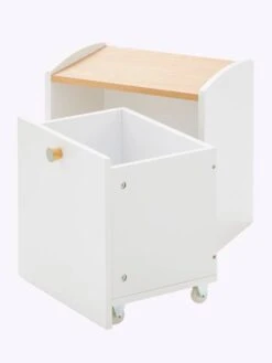 Chevet Avec Bac à Roulettes LIGNE CONFETTI Blanc - Vertbaudet -Meubles Pour Enfants Magasin chevet avec bac a roulettes ligne confetti 5