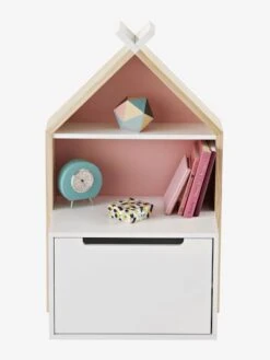 Chevet Enfant Fond Réversible Bleu Ou Rose LIGNE TIPILI Blanc - Vertbaudet -Meubles Pour Enfants Magasin chevet enfant fond reversible bleu ou rose ligne tipili 2