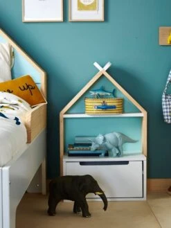 Chevet Enfant Fond Réversible Bleu Ou Rose LIGNE TIPILI Blanc - Vertbaudet -Meubles Pour Enfants Magasin chevet enfant fond reversible bleu ou rose ligne tipili 4