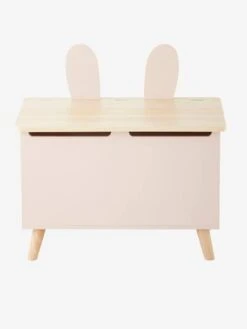 Coffre De Rangement Bunny Rose Clair/bois - Vertbaudet -Meubles Pour Enfants Magasin coffre de rangement bunny 2