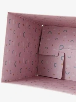 Corbeille En Carton Pliable Arc-en-ciel Rose - Vertbaudet -Meubles Pour Enfants Magasin corbeille en carton pliable arc en ciel 2