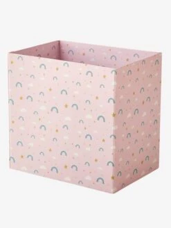 Corbeille En Carton Pliable Arc-en-ciel Rose - Vertbaudet -Meubles Pour Enfants Magasin corbeille en carton pliable arc en ciel 4