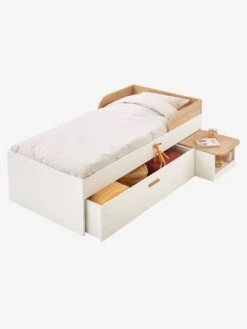 Lit Enfant Multi Rangements HAPPY Blanc - Vertbaudet