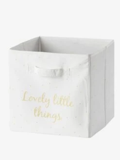 Lot De 3 Bacs De Rangement Lovely Rose Poudré Imprimé - Vertbaudet -Meubles Pour Enfants Magasin lot de 3 bacs de rangement lovely 2