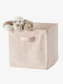 Lot De 3 Bacs De Rangement Lovely Rose Poudré Imprimé - Vertbaudet -Meubles Pour Enfants Magasin lot de 3 bacs de rangement lovely 3