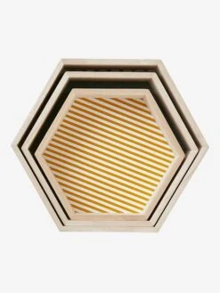 Lot De 3 étagères Hexagones Enfant Bois/multicolore - Vertbaudet -Meubles Pour Enfants Magasin lot de 3 etageres hexagones enfant 2