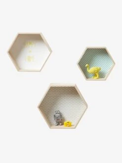 Lot De 3 étagères Hexagones Enfant Bois/multicolore - Vertbaudet -Meubles Pour Enfants Magasin lot de 3 etageres hexagones enfant 5