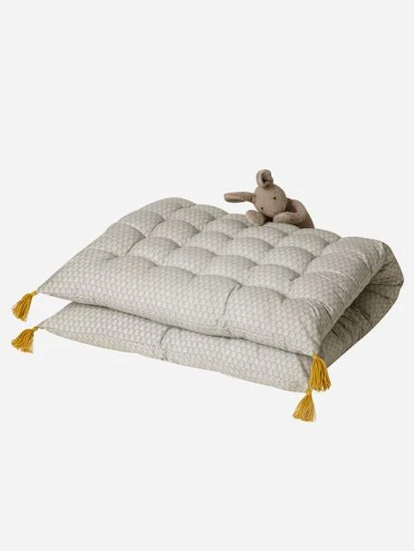 Matelas De Sol Avec Pompons Gris Clair Imprimé - Vertbaudet 3 Matelas De Sol Avec Pompons Gris Clair Imprimé - Vertbaudet – Image 3