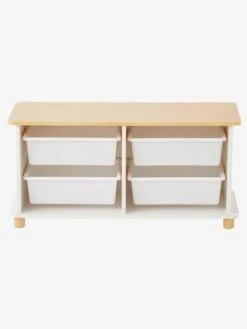 Meuble De Rangement + 4 Bacs LIGNE PTILOU Blanc/bois - Vertbaudet 9 Meuble De Rangement + 4 Bacs LIGNE PTILOU Blanc/bois - Vertbaudet -Meubles Pour Enfants Magasin meuble de rangement 4 bacs ligne ptilou 3