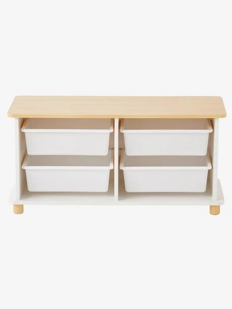 Meuble De Rangement + 4 Bacs LIGNE PTILOU Blanc/bois - Vertbaudet 4 Meuble De Rangement + 4 Bacs LIGNE PTILOU Blanc/bois - Vertbaudet – Image 4