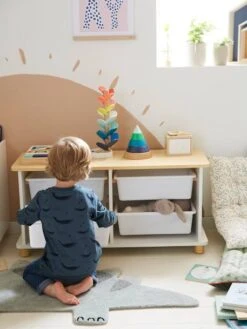 Meuble De Rangement + 4 Bacs LIGNE PTILOU Blanc/bois - Vertbaudet 11 Meuble De Rangement + 4 Bacs LIGNE PTILOU Blanc/bois - Vertbaudet -Meubles Pour Enfants Magasin meuble de rangement 4 bacs ligne ptilou 5