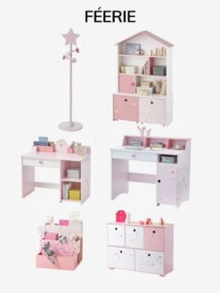 Meuble De Rangement 5 Bacs LIGNE FEERIE Rose étoiles - Vertbaudet -Meubles Pour Enfants Magasin meuble de rangement 5 bacs ligne feerie 2