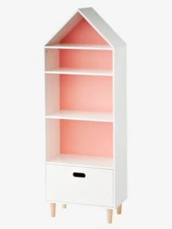 Meuble De Rangement "maison" 5 Cases Blanc - Vertbaudet -Meubles Pour Enfants Magasin meuble de rangement maison 5 cases 2