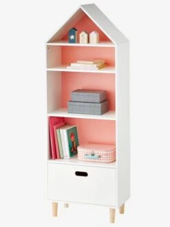 Meuble De Rangement "maison" 5 Cases Blanc - Vertbaudet -Meubles Pour Enfants Magasin meuble de rangement maison 5 cases 3