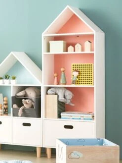 Meuble De Rangement "maison" 5 Cases Blanc - Vertbaudet -Meubles Pour Enfants Magasin meuble de rangement maison 5 cases 5