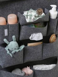 Organisateur à Suspendre Vertbaudet Pour Lit De Bébé Gris Chiné - Vertbaudet -Meubles Pour Enfants Magasin organisateur a suspendre vertbaudet pour lit de bebe 3