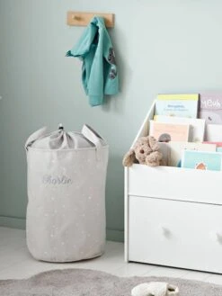 Panier à Linge Personnalisable Gris - Vertbaudet -Meubles Pour Enfants Magasin panier a linge personnalisable 2