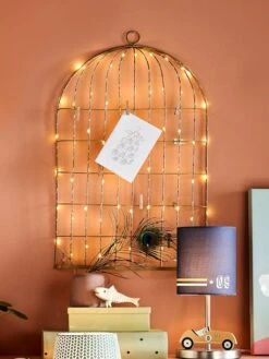 Pêle-mêle Lumineux Cage à Oiseaux Doré - Vertbaudet -Meubles Pour Enfants Magasin pele mele lumineux cage a oiseaux 2