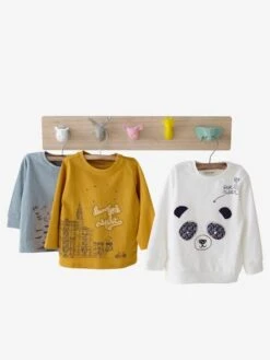 Porte-manteau Avec Patères Z'animo Bois/multicolore - Vertbaudet -Meubles Pour Enfants Magasin porte manteau avec pateres zanimo 3