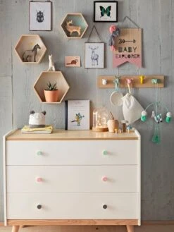 Porte-manteau Avec Patères Z'animo Bois/multicolore - Vertbaudet -Meubles Pour Enfants Magasin porte manteau avec pateres zanimo 4