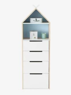 Semainier Fond Réversible Bleu Ou Rose LIGNE TIPILI Bleu Clair - Vertbaudet -Meubles Pour Enfants Magasin semainier fond reversible bleu ou rose ligne tipili 2