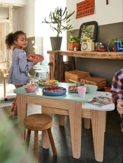 Tables Gigognes Gris Vert/bois + Blanc/bois - Vertbaudet 11 Tables Gigognes Gris Vert/bois + Blanc/bois - Vertbaudet -Meubles Pour Enfants Magasin tables gigognes 5