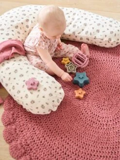 Tapis Crochet Vieux Rose - Vertbaudet -Meubles Pour Enfants Magasin tapis crochet 2