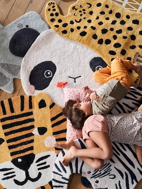 Tapis Panthère Ocre / Noir - Vertbaudet 2 Tapis Panthère Ocre / Noir - Vertbaudet – Image 2