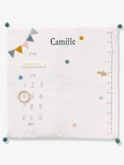 Tapis Photo Bébé Personnalisable écru / Vert - Vertbaudet -Meubles Pour Enfants Magasin tapis photo bebe personnalisable 2