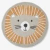 Tapis Rond Lavable Lion Gris / Orange - Vertbaudet