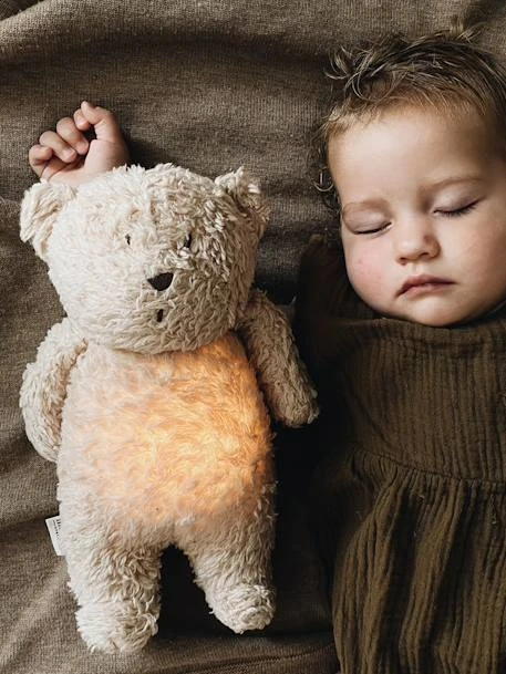 Veilleuse Peluche MOONIE Ourson En Coton Bio* Beige Sable - Moonie 2 Veilleuse Peluche MOONIE Ourson En Coton Bio* Beige Sable - Moonie – Image 2